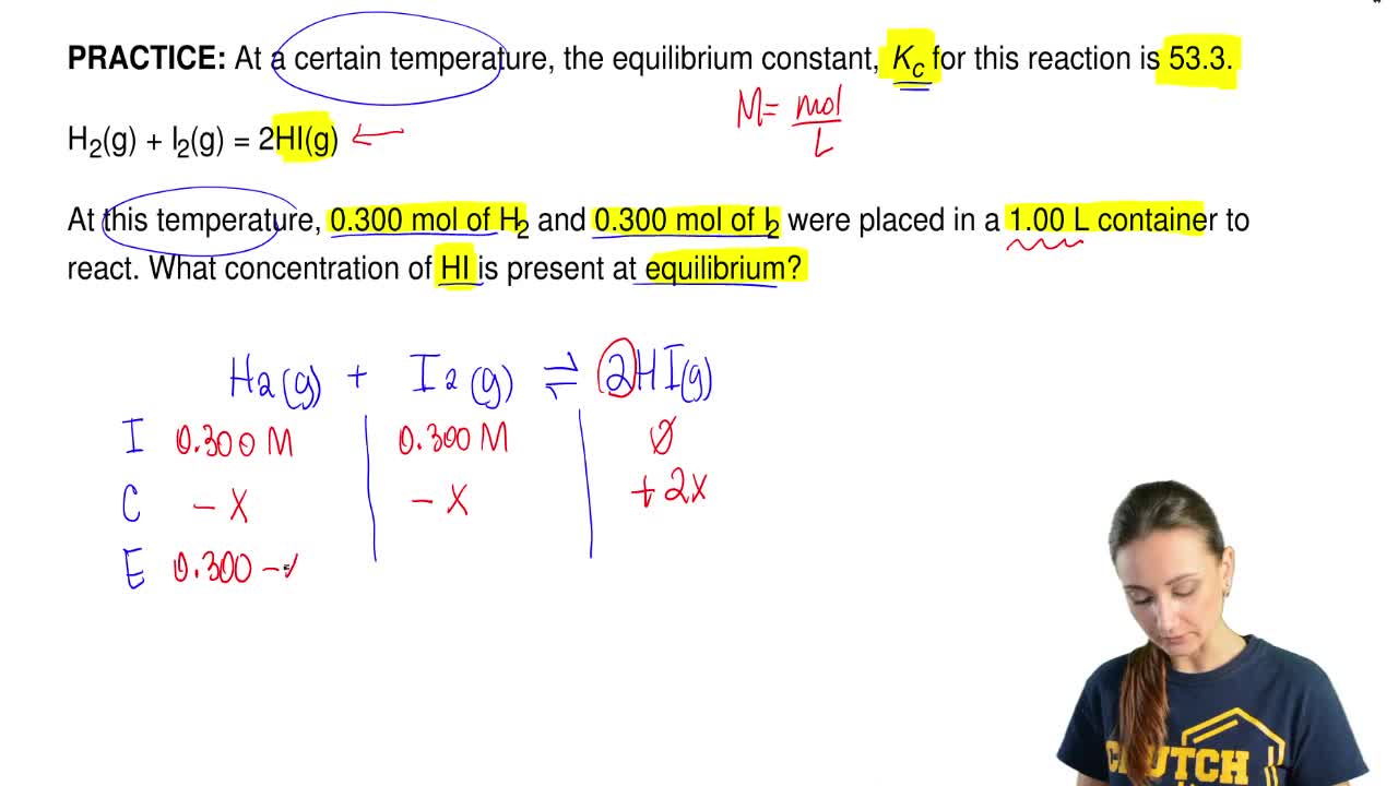 Answer At A Certain Temperature The Equi Clutch Prep