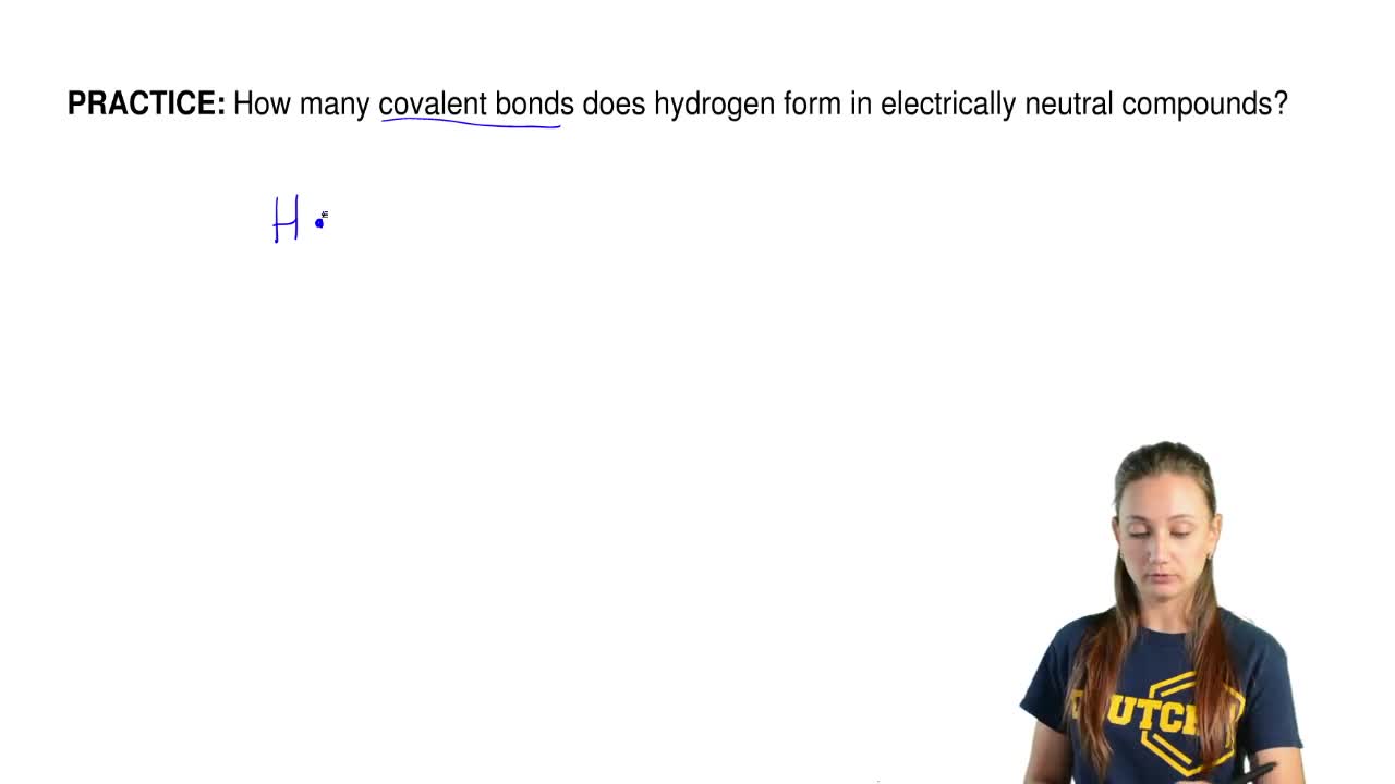 How Many Covalent Bonds Does Hydrogen Form Clutch Prep