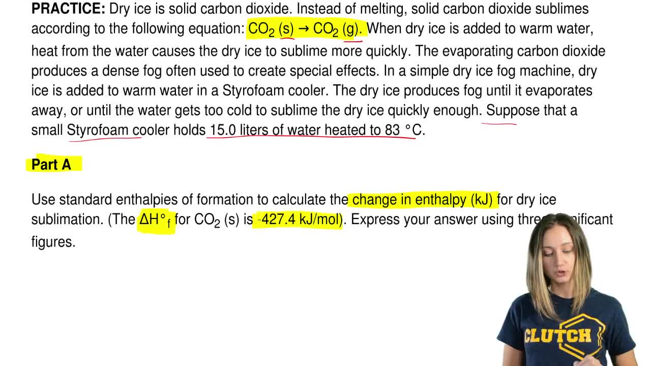 Dry Ice Is Solid Carbon Dioxide Instead O Clutch Prep
