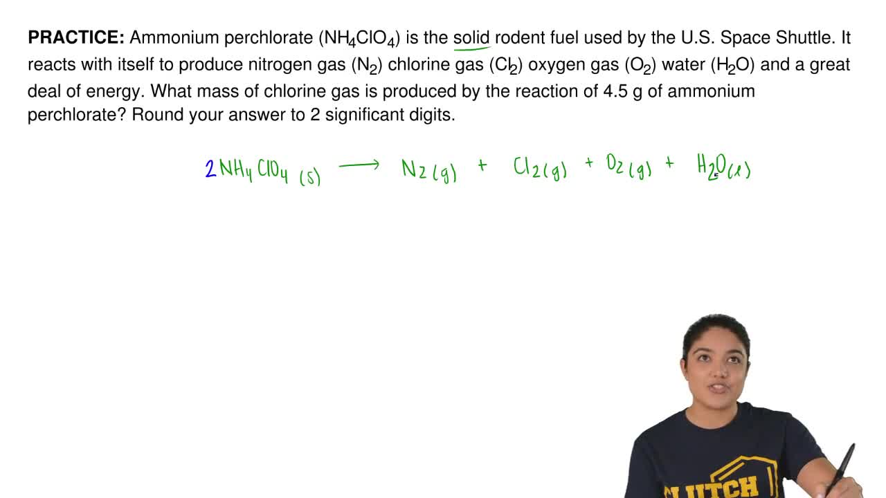 Ammonium Perchlorate Nh4clo4 Is The Soli Clutch Prep