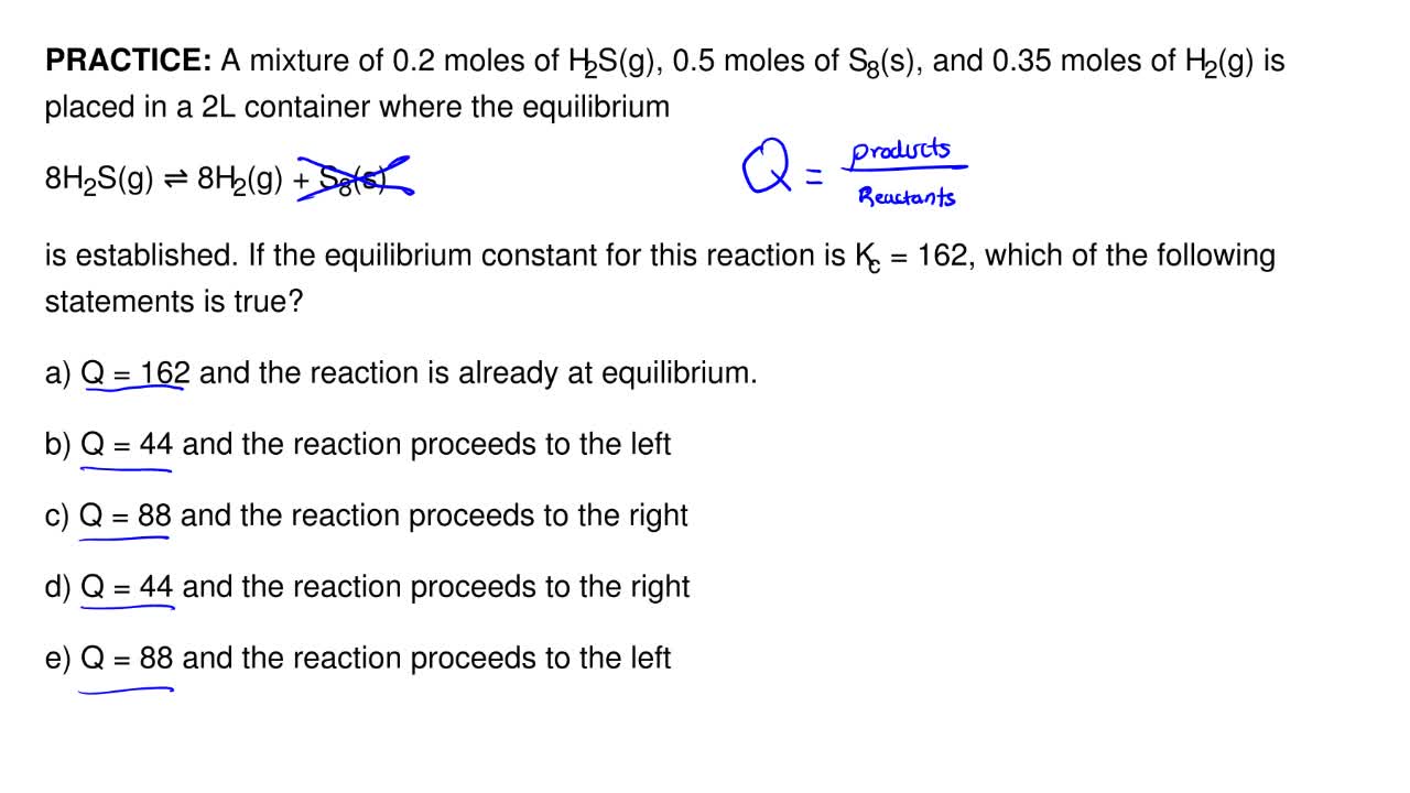 Solution A Mixture Of 0 2 Moles Of H2s G Chemistry