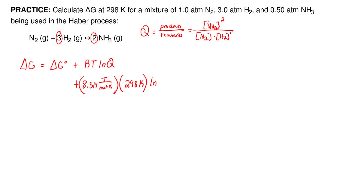 Solution Calculate Dg At 298 K For A Mix Chemistry