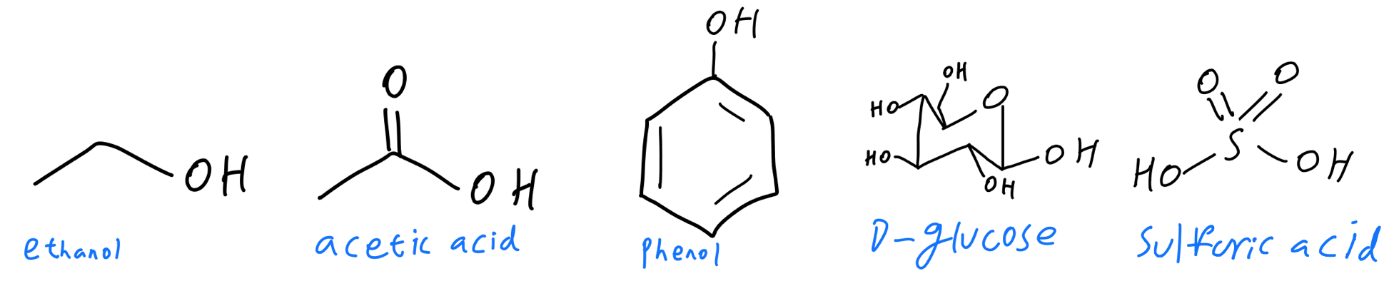 Unlabeled hydroxyl groups