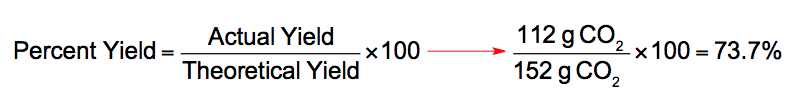 percent yield chemistry calculator