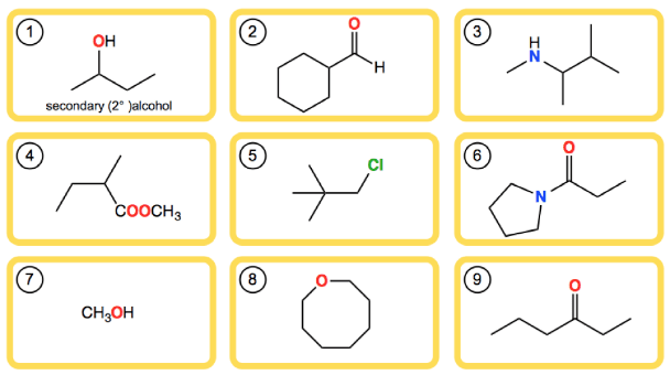 Biology Functional Groups Chart