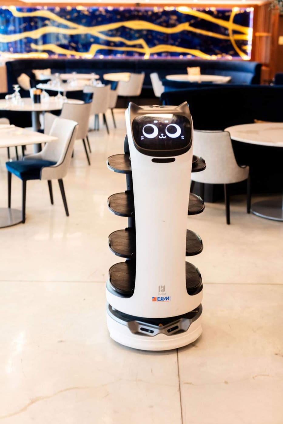 Der Servierroboter im Restaurant Nomad des Ki Space Hotel & Spa
