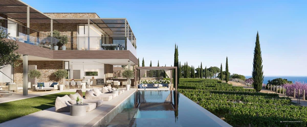 Villas en gradins avec piscine à débordement à Port Marseillan