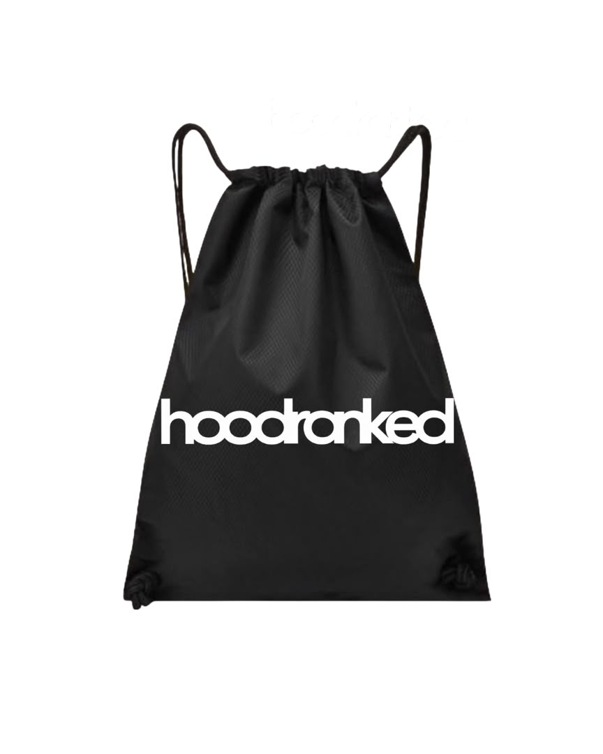 HOODRANKED CINCH BAG BLACK
