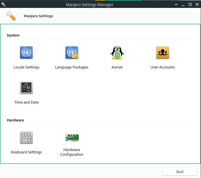 Manjaro Review - Manjaro Settings Manager