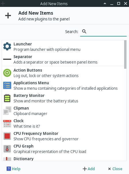 Manjaro Review - Adding to the Panel