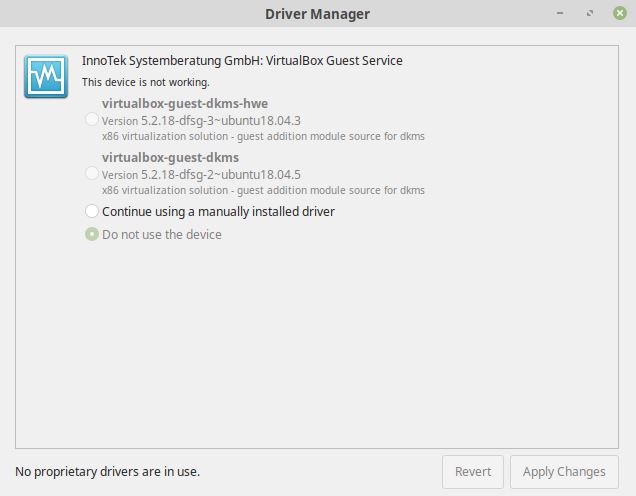 Linux Mint Review - Driver Manager - 2