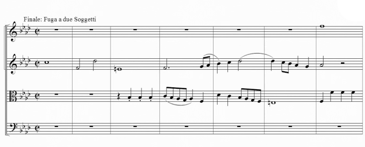 First line of Op. 20, No. 5, Mvt. 4