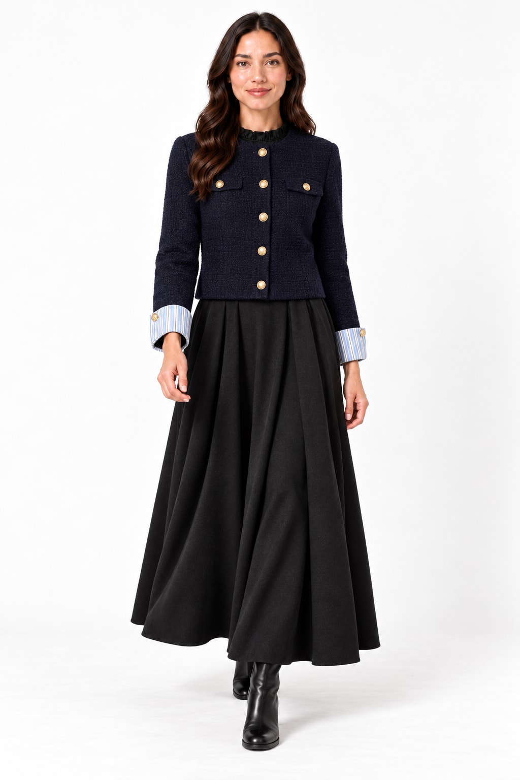 Veste en tweed bleu marine Tsniout — Bleu marine — vue 3