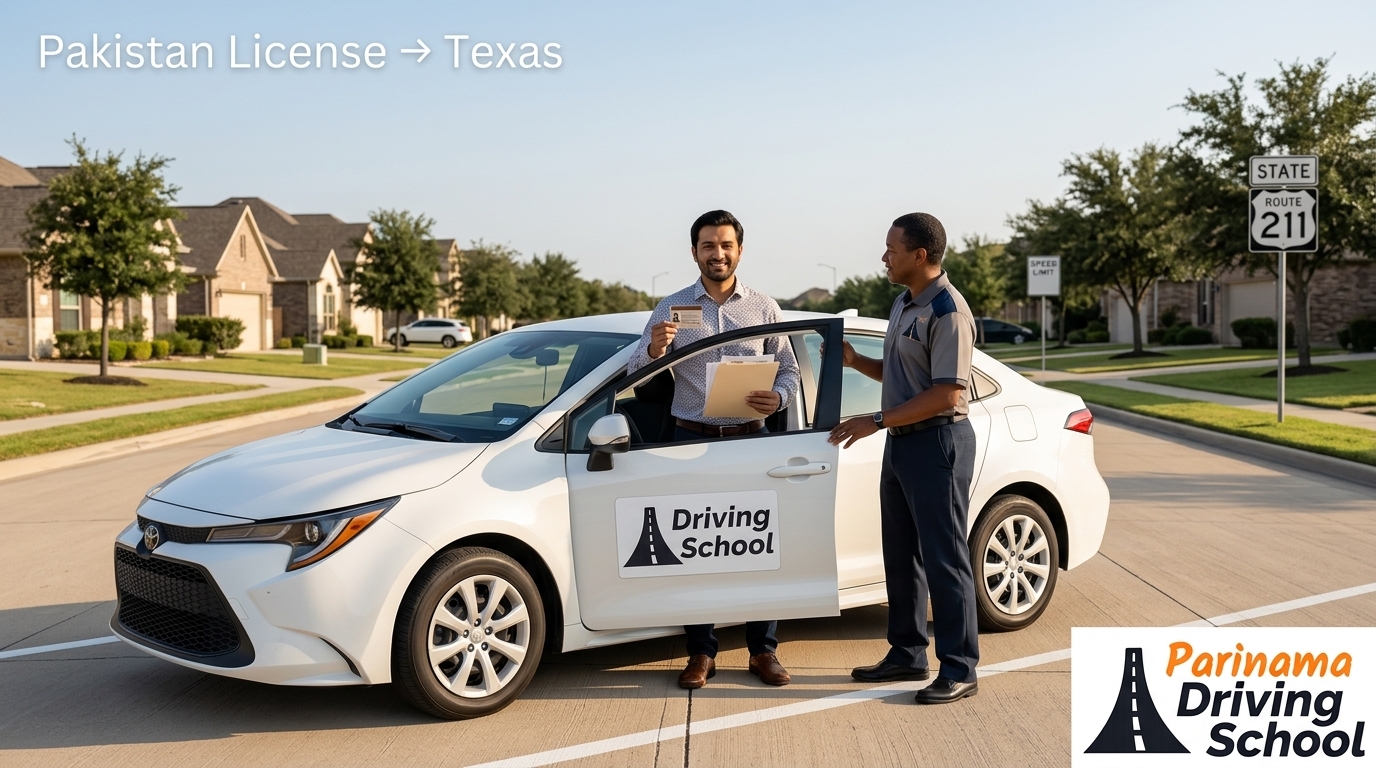 A guide featuring steps to convert your Pakistan driving license to Texas.