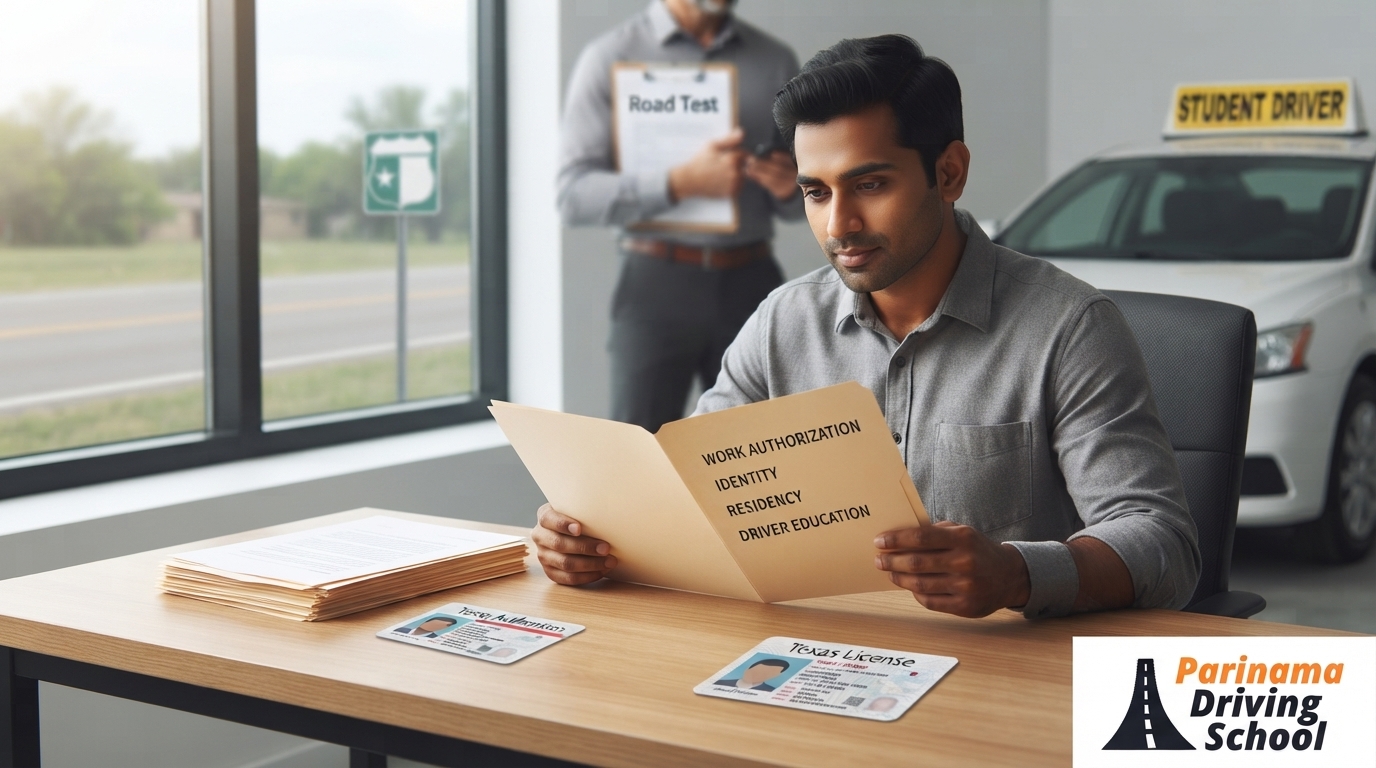 Guide to obtaining a Texas driver's license for work permit holders.