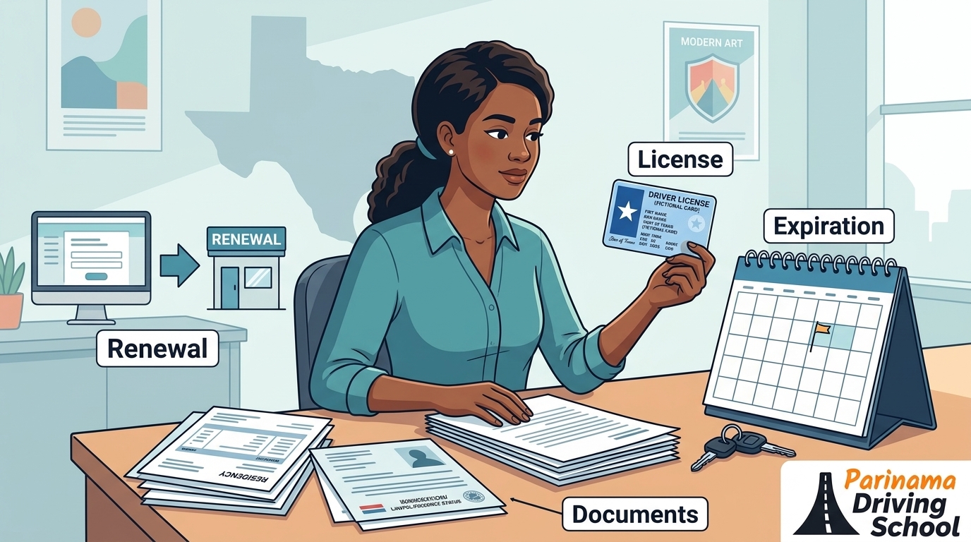 A Texas driver's license with essential information for non-citizen holders.