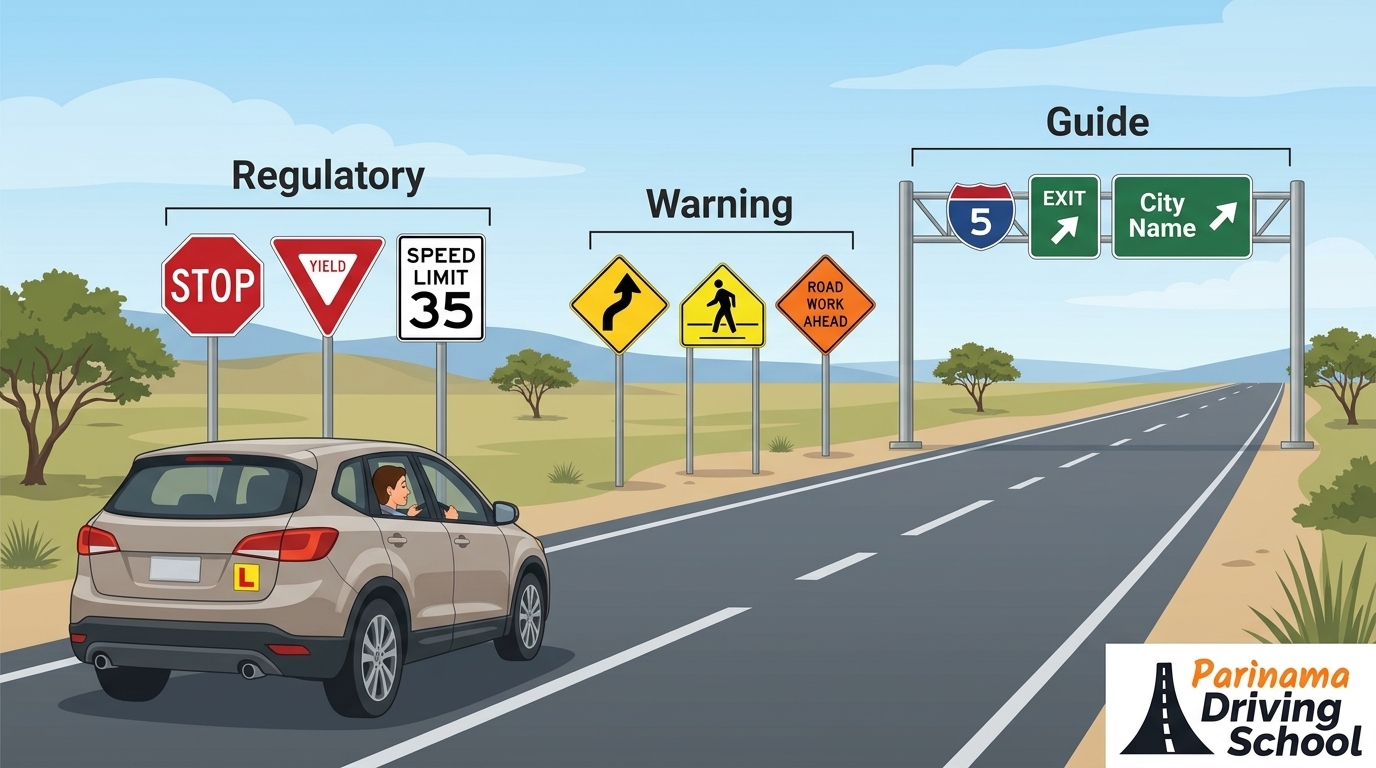 A detailed visual guide to Texas road signs and their meanings in PDF format.