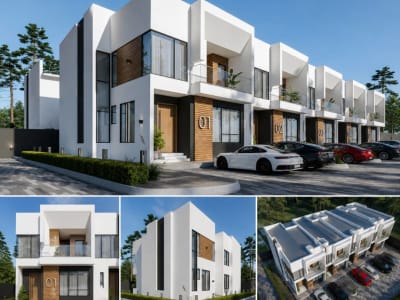 3-bedroom terrace duplex prototype designed for the 200 SQM residential plot at Comfort Zone Estate Phase 1.