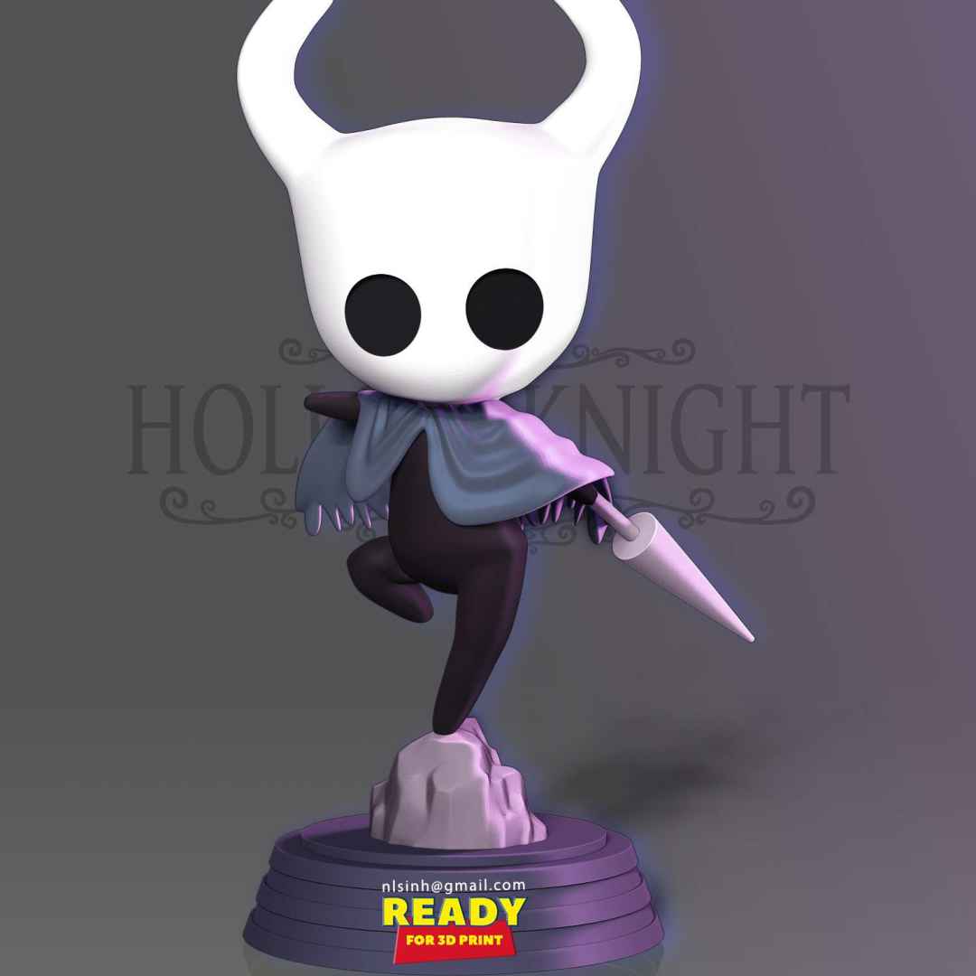 Hollow Knight - When you purchase this model, you will own:

**- STL, OBJ file with 03 separated files (with key to connect together) is ready for 3D printing.**

**- Zbrush original files (ZTL) for you to customize as you like.**

_This is version 1.0 of this model._

Thanks so much for viewing  my model! Hope you guys like him :)

We hope to receive the support of our dear customers. - The best files for 3D printing in the world. Stl models divided into parts to facilitate 3D printing. All kinds of characters, decoration, cosplay, prosthetics, pieces. Quality in 3D printing. Affordable 3D models. Low cost. Collective purchases of 3D files.