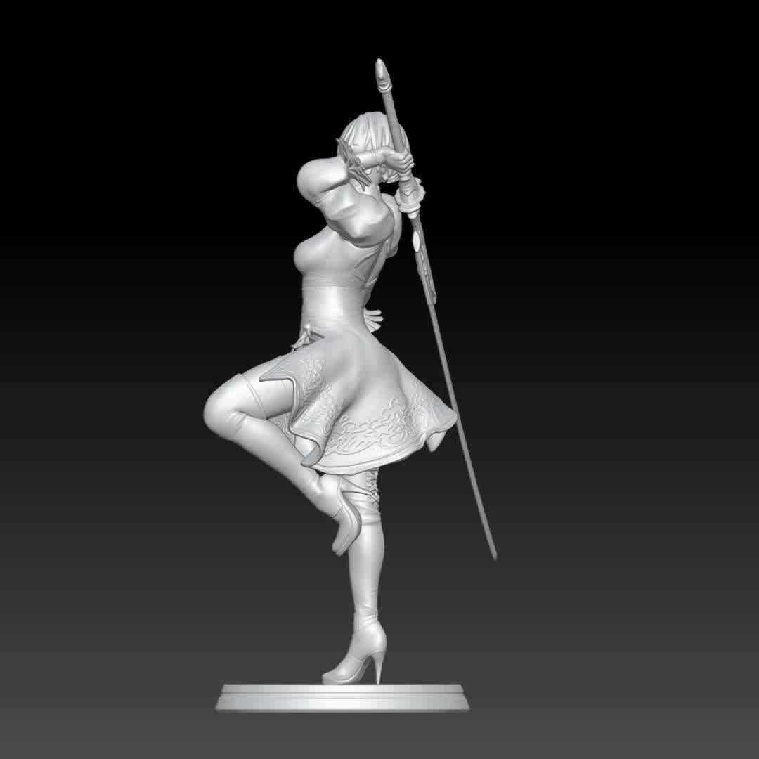 2b - Nier Automata Fanart Statue 3D print 3D print model - 2b - Nier Automata Fanart Statue 3D print This model is prepared and ready for 3D printing, it has been test printed and good to go.

Check the schematic and images for more information. STL files are ready for 3D printing.

If you like any other file type please contact me This is version 1.0 of this model

Zbrush original files (ZTL) for you to customize as you like.

Thanks very much for viewing my model. Hope you guys like it. - Os melhores arquivos para impressão 3D do mundo. Modelos stl divididos em partes para facilitar a impressão 3D. Todos os tipos de personagens, decoração, cosplay, próteses, peças. Qualidade na impressão 3D. Modelos 3D com preço acessível. Baixo custo. Compras coletivas de arquivos 3D.