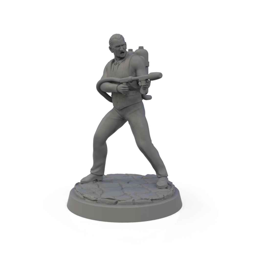 Call Of Cthulhu Miniature - Call Of Cthulhu Collection.
1 Exorcist
1 Scientist
1 Ex-soldier with Flamethrower
1 Boxing Fighter

STL for RPG miniatures 33mm and 70mm - The best files for 3D printing in the world. Stl models divided into parts to facilitate 3D printing. All kinds of characters, decoration, cosplay, prosthetics, pieces. Quality in 3D printing. Affordable 3D models. Low cost. Collective purchases of 3D files.