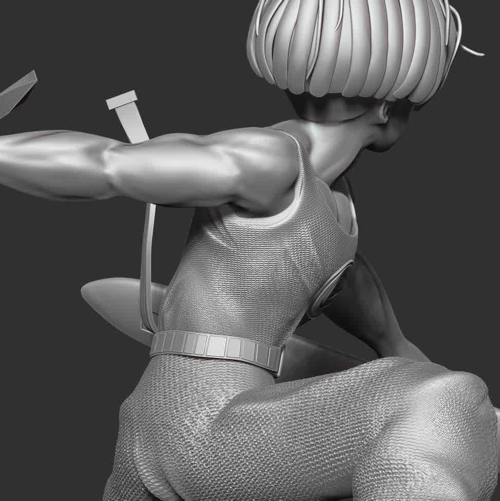 Future Trunks - > I hope you enjoy my model. And if you have a 3D print, please send me the picture.

When you purchase this model, you will own:

**- OBJ, STL files with 10 parts are ready for 3D printing.**

**- Zbrush original files (ZTL) for you to customize as you like.**

_* 21th November, 2020:  This is version 1.0 of this model._

_* 30th November: version 1.2 - Fixed the intersection of the head and hair_

Thank you for watching and supporting buying. 
This is always my motivation to try in the next models. - Los mejores archivos para impresión 3D del mundo. Modelos Stl divididos en partes para facilitar la impresión 3D. Todo tipo de personajes, decoración, cosplay, prótesis, piezas. Calidad en impresión 3D. Modelos 3D asequibles. Bajo costo. Compras colectivas de archivos 3D.