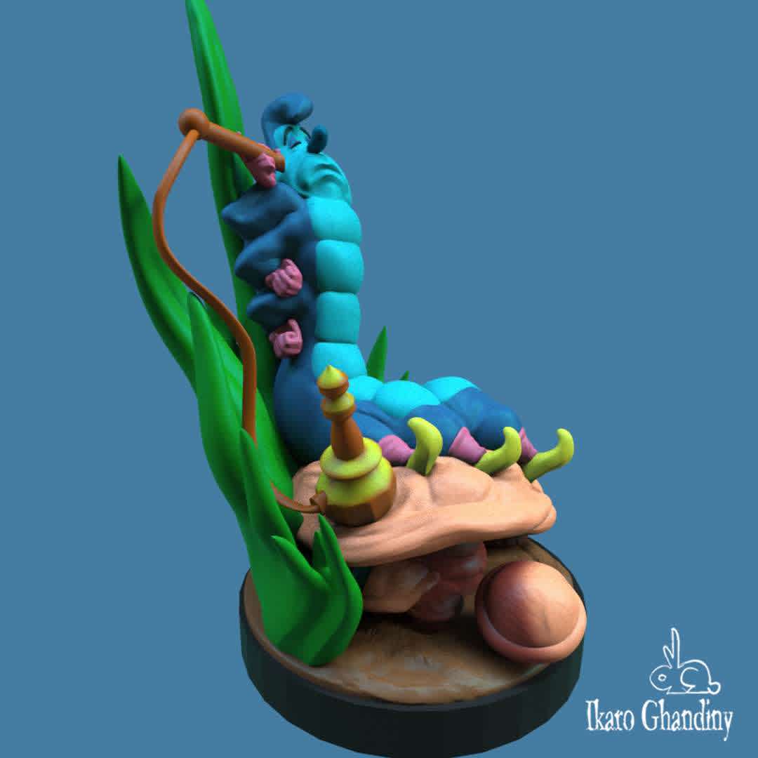 Absolem, the blue caterpillar - Absolem from Alice in Wonderland. Fanart made to order for a client's store. The process of developing this figure was very interesting, since the client was very specific regarding the expression that the caterpillar should have on its face.
I hope you like it.
If you find any errors in the file, do not hesitate to leave it in the comments so that it can be corrected.

You can see more of my work on my networks.
If you print it, feel free to hit me up on Instagram @ikaroghandiny

I recommend NOT PRINTING THE PIPE WIRE, instead I suggest soldering a wire or soldering a piece of PLA.

Resize pates 2000% to get 1/1 scale (for a caterpillar-sized caterpillar) - The best files for 3D printing in the world. Stl models divided into parts to facilitate 3D printing. All kinds of characters, decoration, cosplay, prosthetics, pieces. Quality in 3D printing. Affordable 3D models. Low cost. Collective purchases of 3D files.