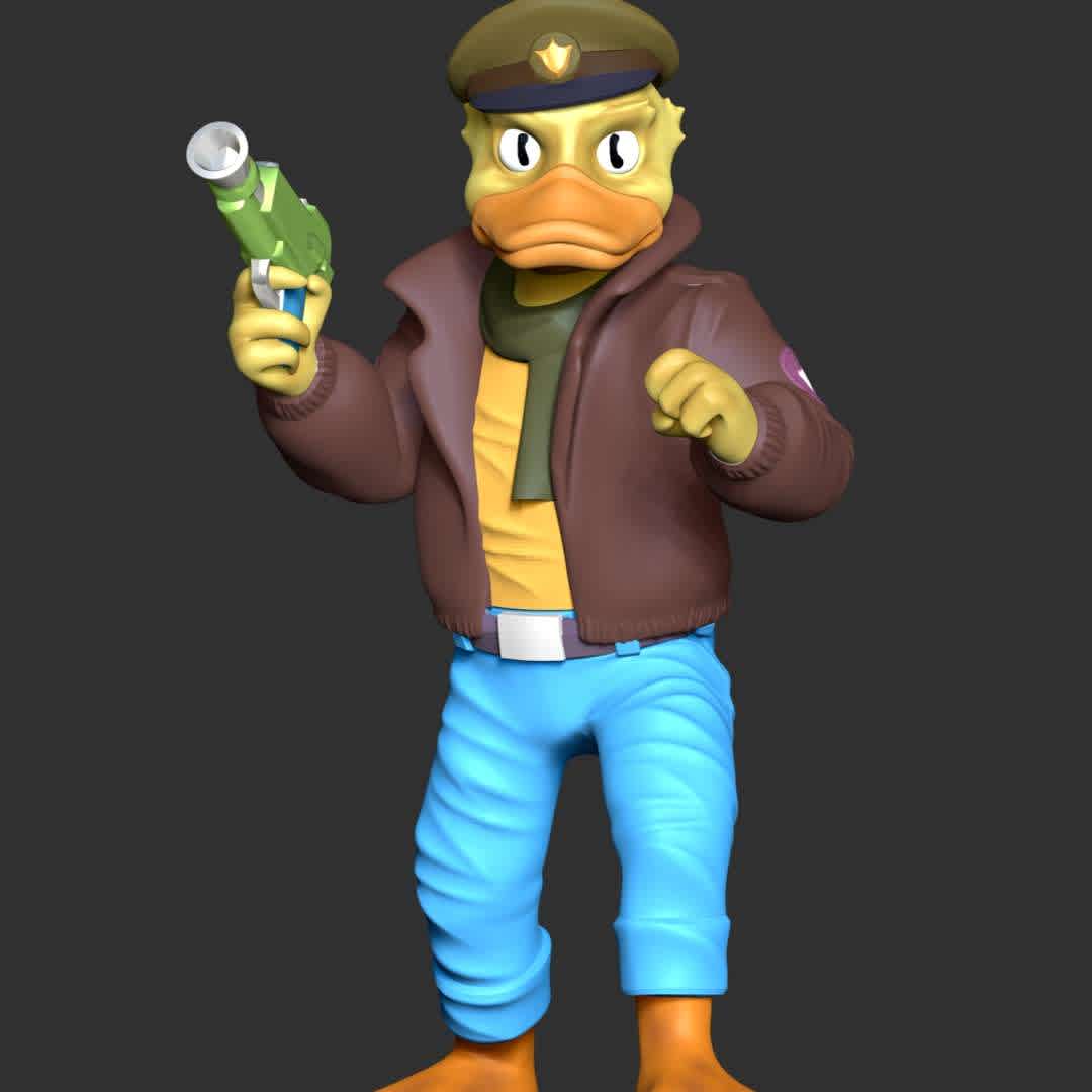 Ace Duck - Teenage Mutant Ninja Turtles - **Ace Duck is an anthropomorphic duck (mutant or alien depending on continuity) who usually has a fighter pilot background or theme.**

**The model ready for 3D printing.**

These information of model:

**- Format files: STL, OBJ to supporting 3D printing.**

**- Can be assembled without glue (glue is optional)**

**- Split down to 2 parts**

**- The height of current model is 20 cm and you can free to scale it.**

**- ZTL format for Zbrush for you to customize as you like.**

Please don't hesitate to contact me if you have any issues question.

If you see this model useful, please vote positively for it. - The best files for 3D printing in the world. Stl models divided into parts to facilitate 3D printing. All kinds of characters, decoration, cosplay, prosthetics, pieces. Quality in 3D printing. Affordable 3D models. Low cost. Collective purchases of 3D files.