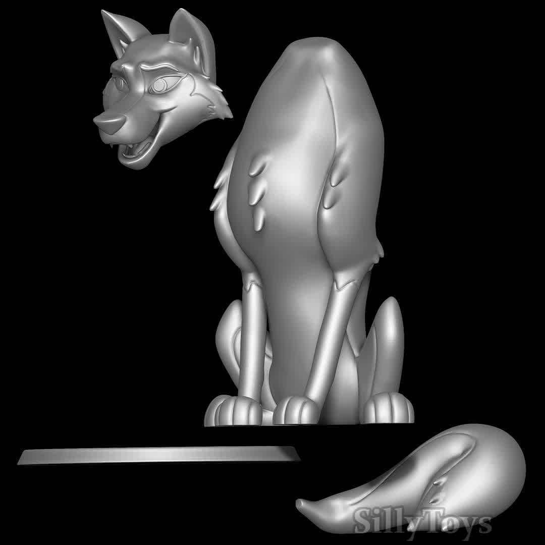 Aleu - Balto 3D print model - Aleu is the spirited and independent daughter of Balto, with a strong-willed personality and a deep desire for freedom and adventure - The best files for 3D printing in the world. Stl models divided into parts to facilitate 3D printing. All kinds of characters, decoration, cosplay, prosthetics, pieces. Quality in 3D printing. Affordable 3D models. Low cost. Collective purchases of 3D files.