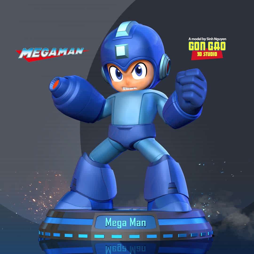 Angry Mega Man  - "Mega Man is a Japanese science fiction video game franchise created by Capcom."

Basic parameters:

- STL format for 3D printing with 03 discrete objects
- Model height: 15cm
- Version 1.0: Polygons: 1680720 & Vertices: 896828

Model ready for 3D printing.

Please vote positively for me if you find this model useful. - The best files for 3D printing in the world. Stl models divided into parts to facilitate 3D printing. All kinds of characters, decoration, cosplay, prosthetics, pieces. Quality in 3D printing. Affordable 3D models. Low cost. Collective purchases of 3D files.