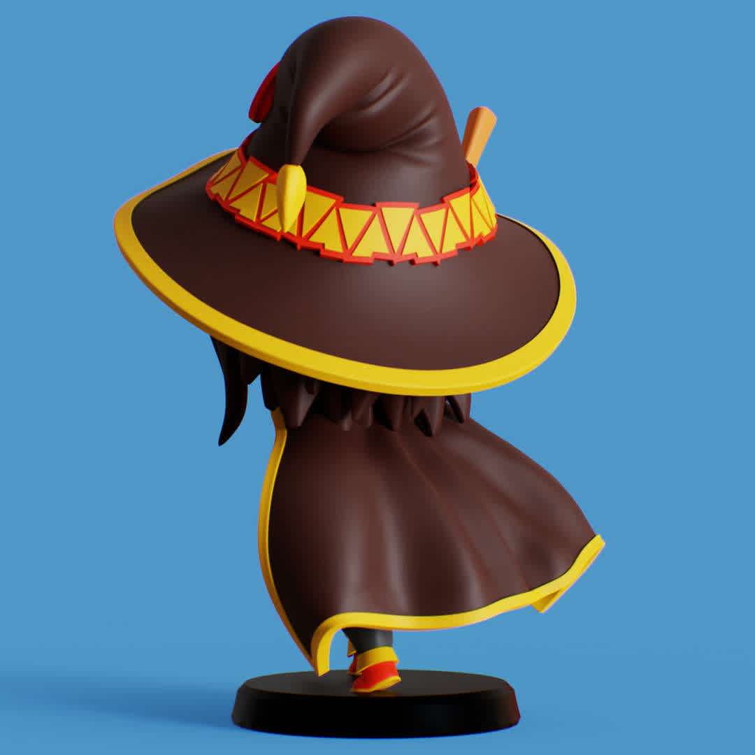 Megumin Chibi - Enchanting Details: Every line, expression, and detail has been skillfully recreated in this high-quality figure. With astonishing precision, Megumin looks ready to cast her explosive spells straight from the anime world!

High-Quality 3D Printing: Crafted using the most advanced 3D printing technology, this figure is an authentic tribute to your favorite character. Built to last, it's a collector's piece that will delight "KonoSuba" fans.

Decorate Your Space: Add a touch of magic and adventure to your home, office, or entertainment area with this unique Megumin figure. Perfect for display, it also makes an amazing gift for fellow anime enthusiasts!

Don't miss the opportunity to have Megumin always close by. Order your 3D figure today and step into the magical world of "KonoSuba" like never before! - The best files for 3D printing in the world. Stl models divided into parts to facilitate 3D printing. All kinds of characters, decoration, cosplay, prosthetics, pieces. Quality in 3D printing. Affordable 3D models. Low cost. Collective purchases of 3D files.