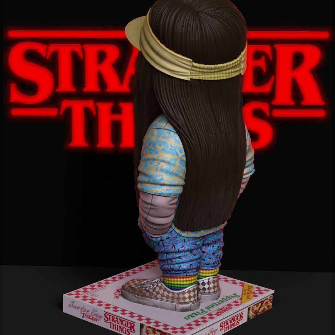 Argyle Stranger things 2022 - Argyle - Character from Stranger things played by actor Eduardo Franco.
Model approximately 120mm high.
Ready for 3D printing.
divided into parts to optimize time and optimize print time. Making it easier to paint the model.

Hope you like it. :) - Los mejores archivos para impresión 3D del mundo. Modelos Stl divididos en partes para facilitar la impresión 3D. Todo tipo de personajes, decoración, cosplay, prótesis, piezas. Calidad en impresión 3D. Modelos 3D asequibles. Bajo costo. Compras colectivas de archivos 3D.