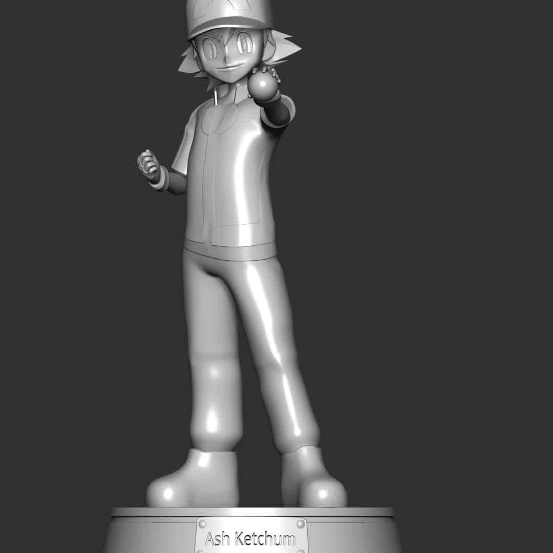 Ash Ketchum - Satoshi Pokémon - **Ash Ketchum, known as Satoshi is a fictional character in the Pokémon franchise owned by Nintendo, Game Freak, and Creatures.**

**The model ready for 3D printing.**

These information of model:

**- Format files: STL, OBJ to supporting 3D printing.**

**- Can be assembled without glue (glue is optional)**

**- Split down to 3 parts**

**- The height of current model is 20 cm and you can free to scale it.**

**- ZTL format for Zbrush for you to customize as you like.**

Please don't hesitate to contact me if you have any issues question.

If you see this model useful, please vote positively for it. - Os melhores arquivos para impressão 3D do mundo. Modelos stl divididos em partes para facilitar a impressão 3D. Todos os tipos de personagens, decoração, cosplay, próteses, peças. Qualidade na impressão 3D. Modelos 3D com preço acessível. Baixo custo. Compras coletivas de arquivos 3D.
