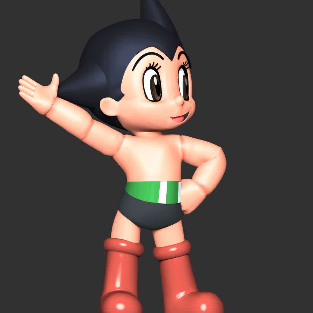 Astro Boy Fan Art - These information of model:

**- The height of current model is 20 cm and you can free to scale it.**

**- Format files: STL, OBJ to supporting 3D printing.**

Please don't hesitate to contact me if you have any issues question. - The best files for 3D printing in the world. Stl models divided into parts to facilitate 3D printing. All kinds of characters, decoration, cosplay, prosthetics, pieces. Quality in 3D printing. Affordable 3D models. Low cost. Collective purchases of 3D files.