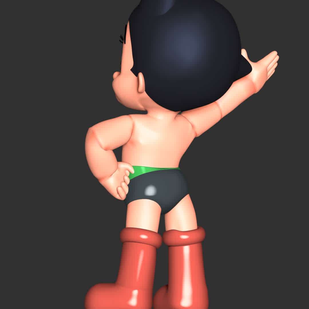 Astro Boy Fan Art - These information of model:

**- The height of current model is 20 cm and you can free to scale it.**

**- Format files: STL, OBJ to supporting 3D printing.**

Please don't hesitate to contact me if you have any issues question. - The best files for 3D printing in the world. Stl models divided into parts to facilitate 3D printing. All kinds of characters, decoration, cosplay, prosthetics, pieces. Quality in 3D printing. Affordable 3D models. Low cost. Collective purchases of 3D files.