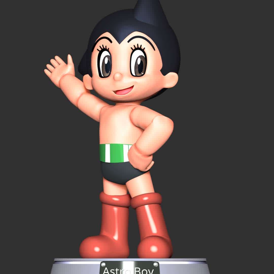 Astro Boy Fan Art - These information of model:

**- The height of current model is 20 cm and you can free to scale it.**

**- Format files: STL, OBJ to supporting 3D printing.**

Please don't hesitate to contact me if you have any issues question. - The best files for 3D printing in the world. Stl models divided into parts to facilitate 3D printing. All kinds of characters, decoration, cosplay, prosthetics, pieces. Quality in 3D printing. Affordable 3D models. Low cost. Collective purchases of 3D files.