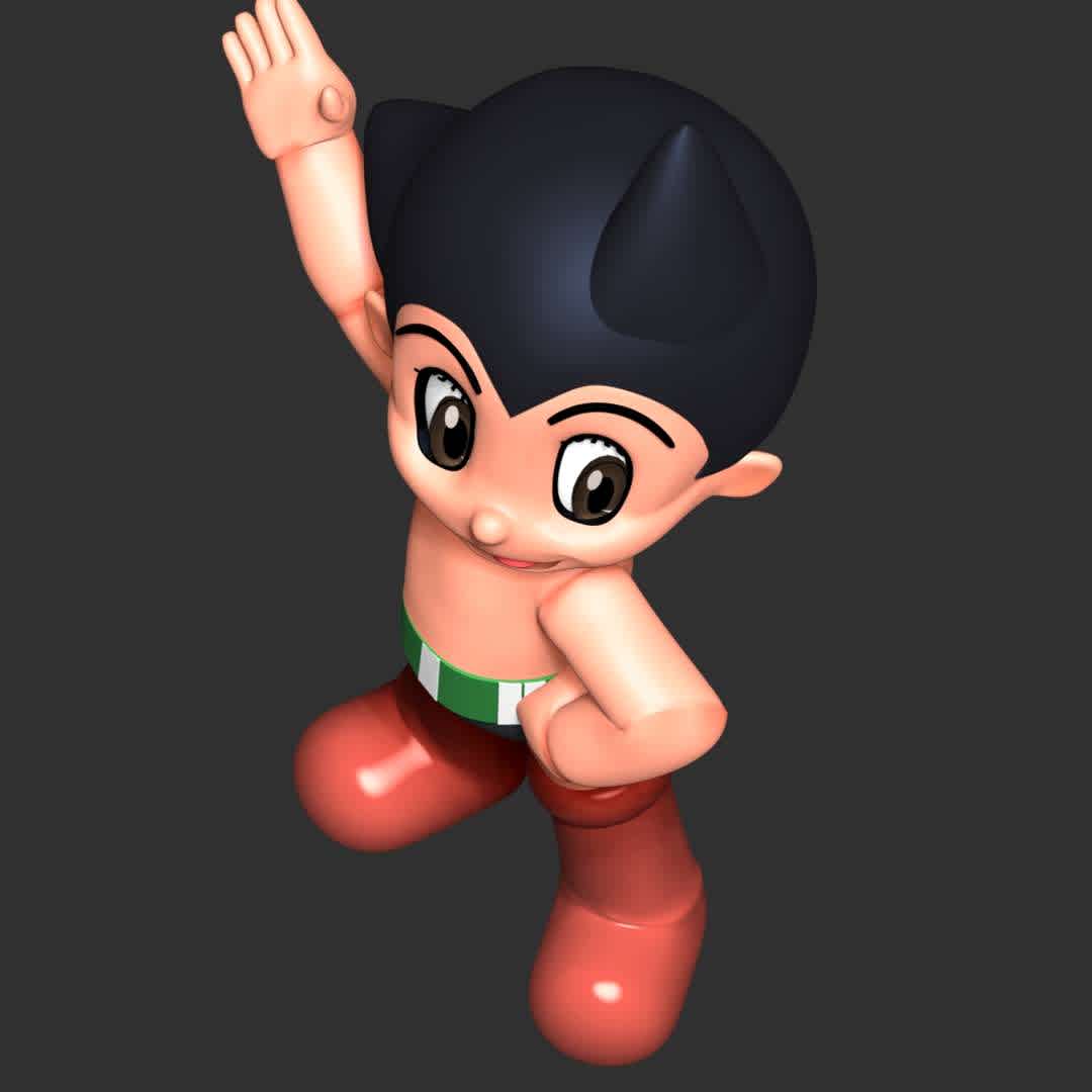 Astro Boy Fan Art - These information of model:

**- The height of current model is 20 cm and you can free to scale it.**

**- Format files: STL, OBJ to supporting 3D printing.**

Please don't hesitate to contact me if you have any issues question. - The best files for 3D printing in the world. Stl models divided into parts to facilitate 3D printing. All kinds of characters, decoration, cosplay, prosthetics, pieces. Quality in 3D printing. Affordable 3D models. Low cost. Collective purchases of 3D files.