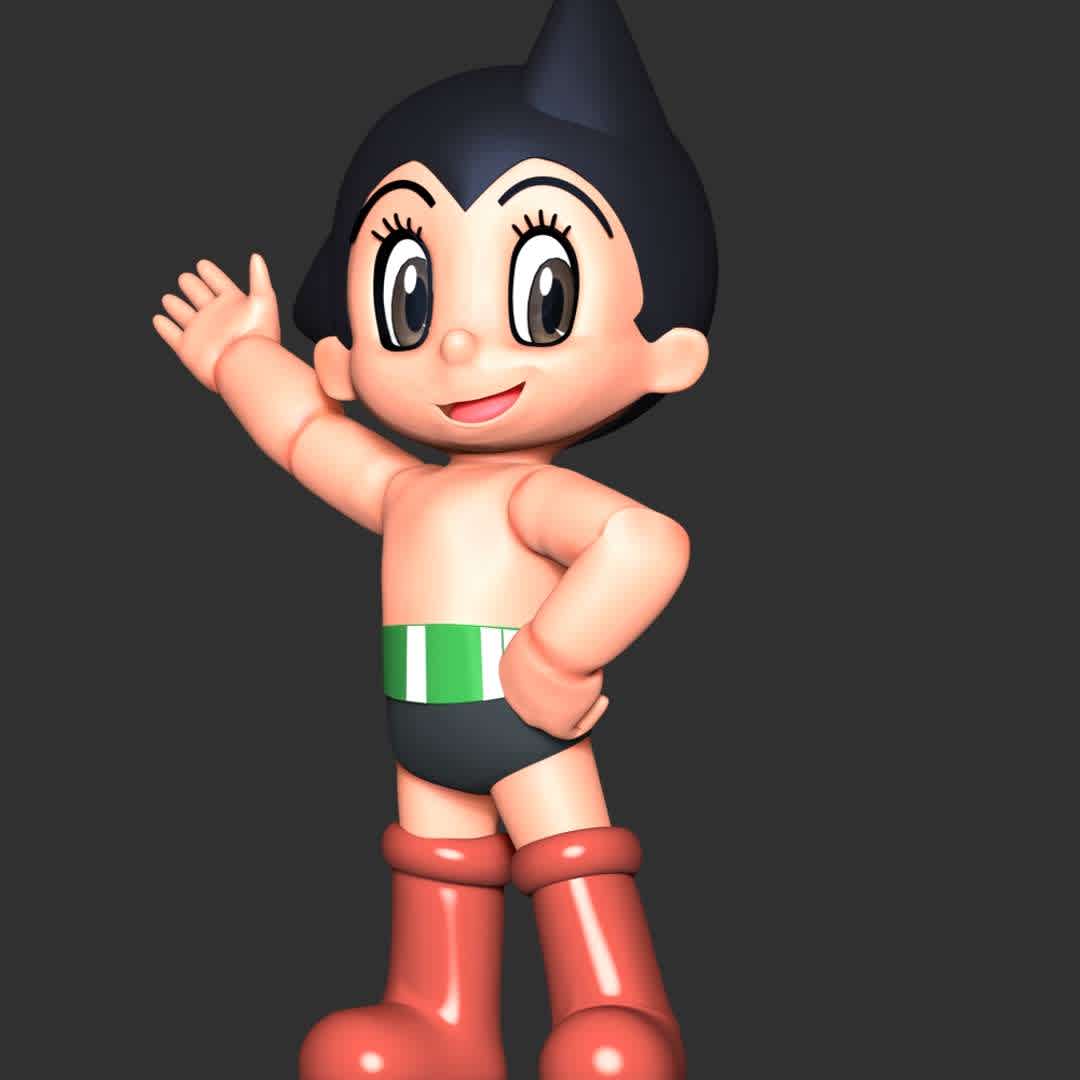 Astro Boy Fan Art - These information of model:

**- The height of current model is 20 cm and you can free to scale it.**

**- Format files: STL, OBJ to supporting 3D printing.**

Please don't hesitate to contact me if you have any issues question. - The best files for 3D printing in the world. Stl models divided into parts to facilitate 3D printing. All kinds of characters, decoration, cosplay, prosthetics, pieces. Quality in 3D printing. Affordable 3D models. Low cost. Collective purchases of 3D files.