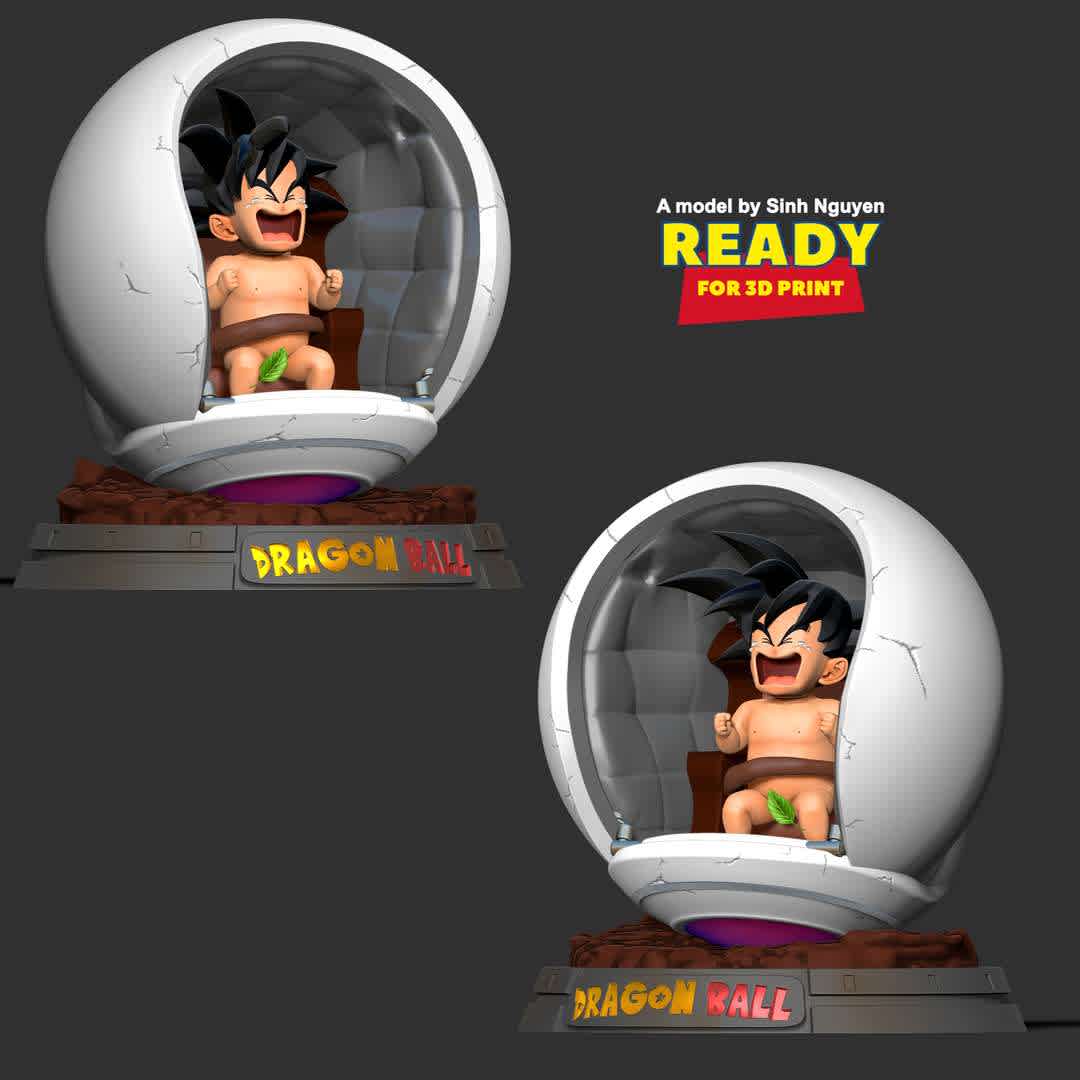 Baby Goku Crying - For those who are fans of Dragon Ball.

Basic parameters:

- STL, OBJ format for 3D printing with 03 discrete objects
- ZTL format for Zbrush (version 2019.1.2 or later)
- Model height: 20cm
- Version 1.0 - Polygons: 1286719 & Vertices: 707781

Model ready for 3D printing.

Please vote positively for me if you find this model useful. - The best files for 3D printing in the world. Stl models divided into parts to facilitate 3D printing. All kinds of characters, decoration, cosplay, prosthetics, pieces. Quality in 3D printing. Affordable 3D models. Low cost. Collective purchases of 3D files.