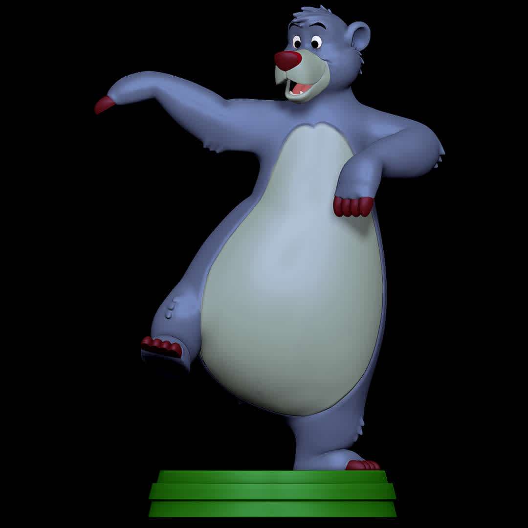 Baloo - The Jungle Book - Good Old Baloo. - The best files for 3D printing in the world. Stl models divided into parts to facilitate 3D printing. All kinds of characters, decoration, cosplay, prosthetics, pieces. Quality in 3D printing. Affordable 3D models. Low cost. Collective purchases of 3D files.