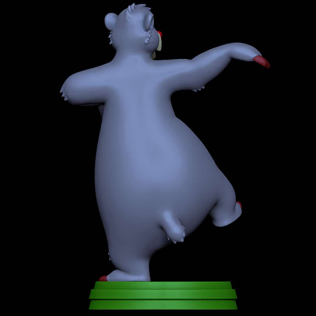 Baloo - The Jungle Book - Good Old Baloo. - The best files for 3D printing in the world. Stl models divided into parts to facilitate 3D printing. All kinds of characters, decoration, cosplay, prosthetics, pieces. Quality in 3D printing. Affordable 3D models. Low cost. Collective purchases of 3D files.