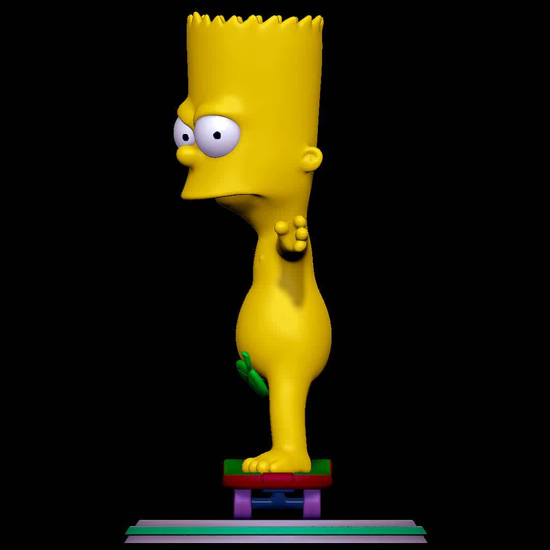 Bart Simpson Skating Naked - Classic Bart Simpson
 - The best files for 3D printing in the world. Stl models divided into parts to facilitate 3D printing. All kinds of characters, decoration, cosplay, prosthetics, pieces. Quality in 3D printing. Affordable 3D models. Low cost. Collective purchases of 3D files.