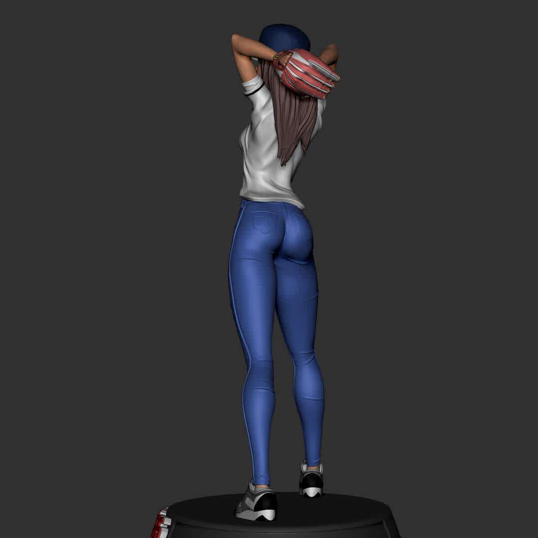 	Baseball girl - pronto para impressão 3D é pintura  - The best files for 3D printing in the world. Stl models divided into parts to facilitate 3D printing. All kinds of characters, decoration, cosplay, prosthetics, pieces. Quality in 3D printing. Affordable 3D models. Low cost. Collective purchases of 3D files.