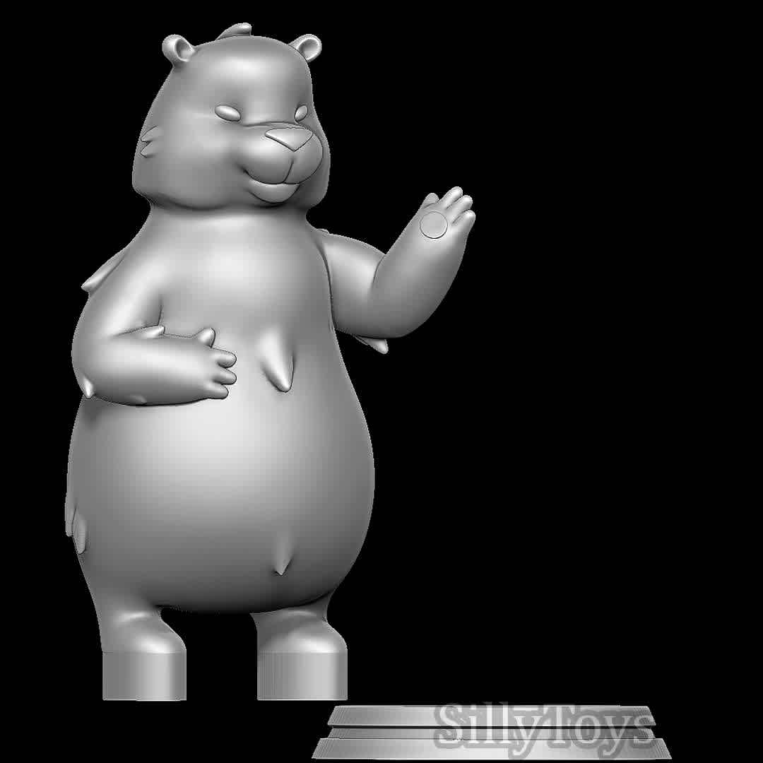 Bear Cartoon - Good Bear - The best files for 3D printing in the world. Stl models divided into parts to facilitate 3D printing. All kinds of characters, decoration, cosplay, prosthetics, pieces. Quality in 3D printing. Affordable 3D models. Low cost. Collective purchases of 3D files.