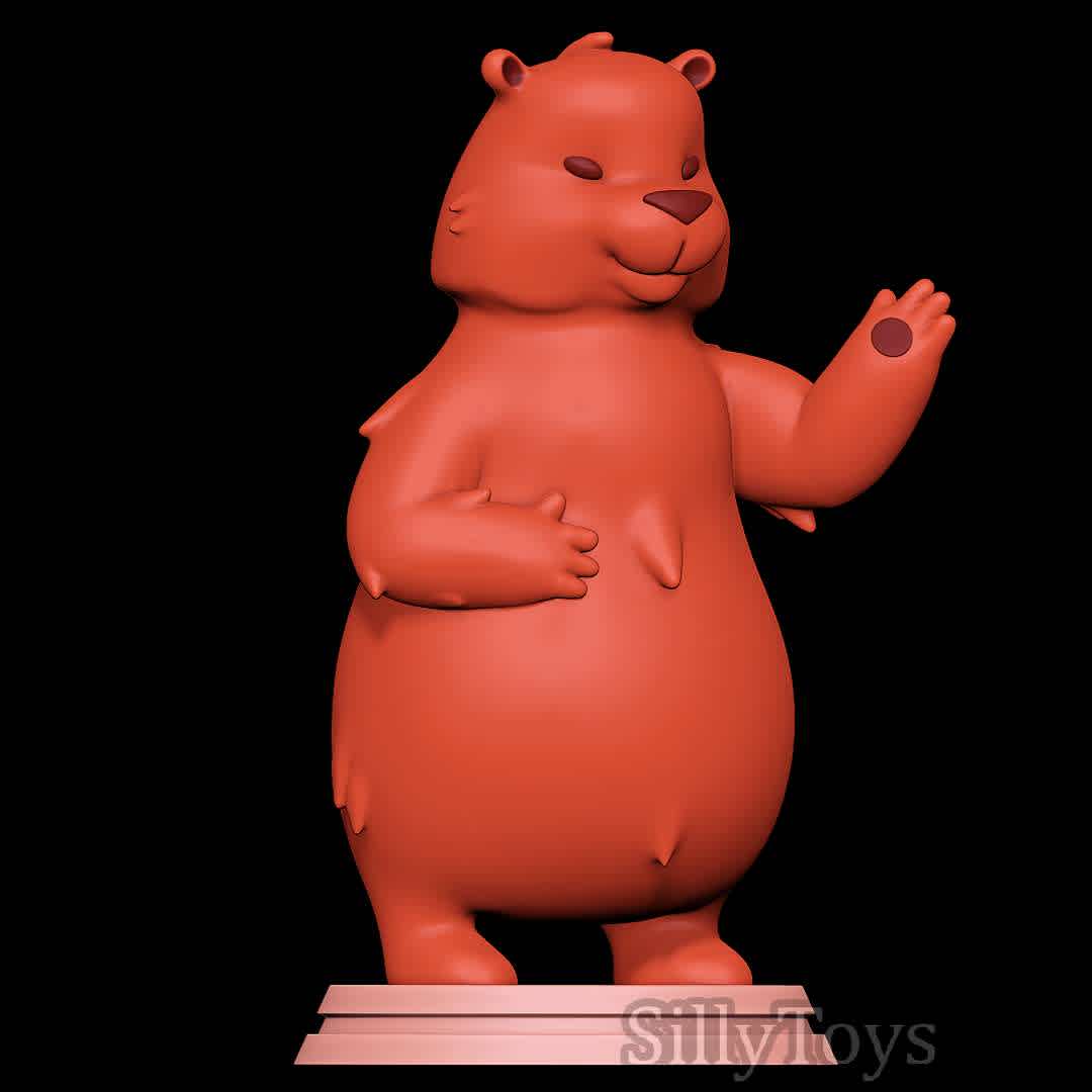 Bear Cartoon - Good Bear - The best files for 3D printing in the world. Stl models divided into parts to facilitate 3D printing. All kinds of characters, decoration, cosplay, prosthetics, pieces. Quality in 3D printing. Affordable 3D models. Low cost. Collective purchases of 3D files.