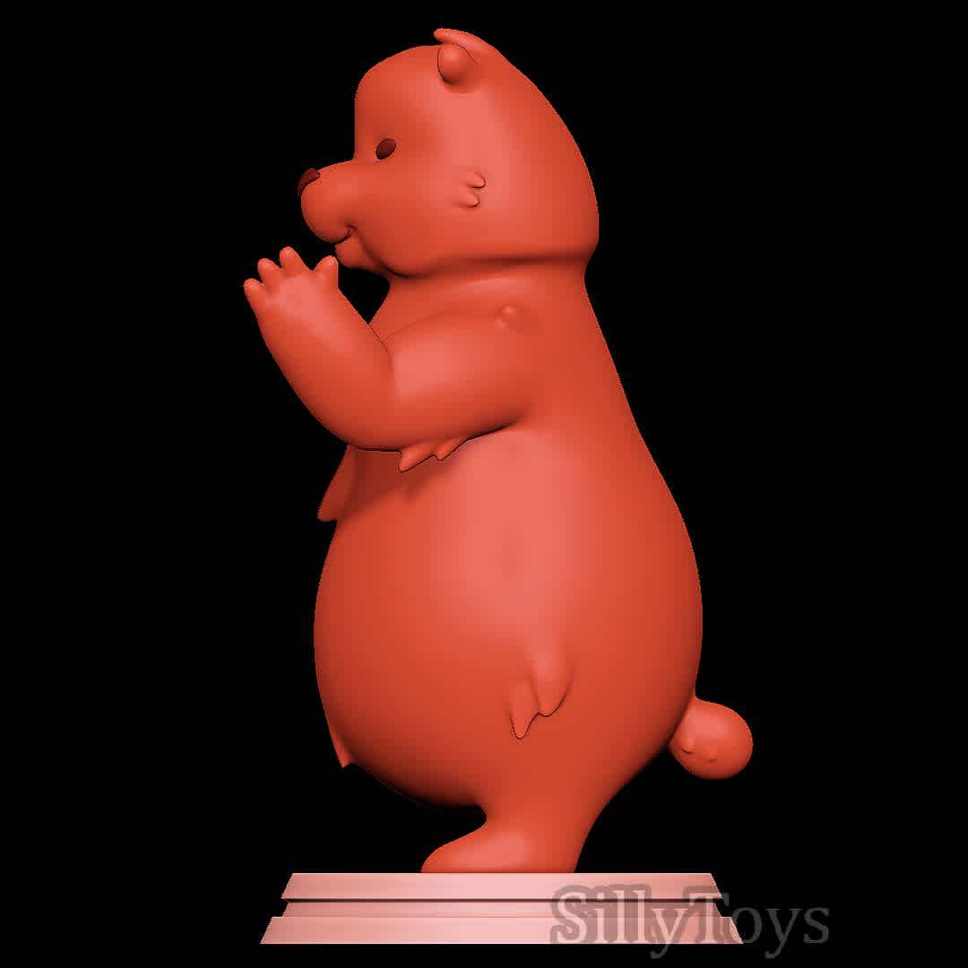 Bear Cartoon - Good Bear - The best files for 3D printing in the world. Stl models divided into parts to facilitate 3D printing. All kinds of characters, decoration, cosplay, prosthetics, pieces. Quality in 3D printing. Affordable 3D models. Low cost. Collective purchases of 3D files.