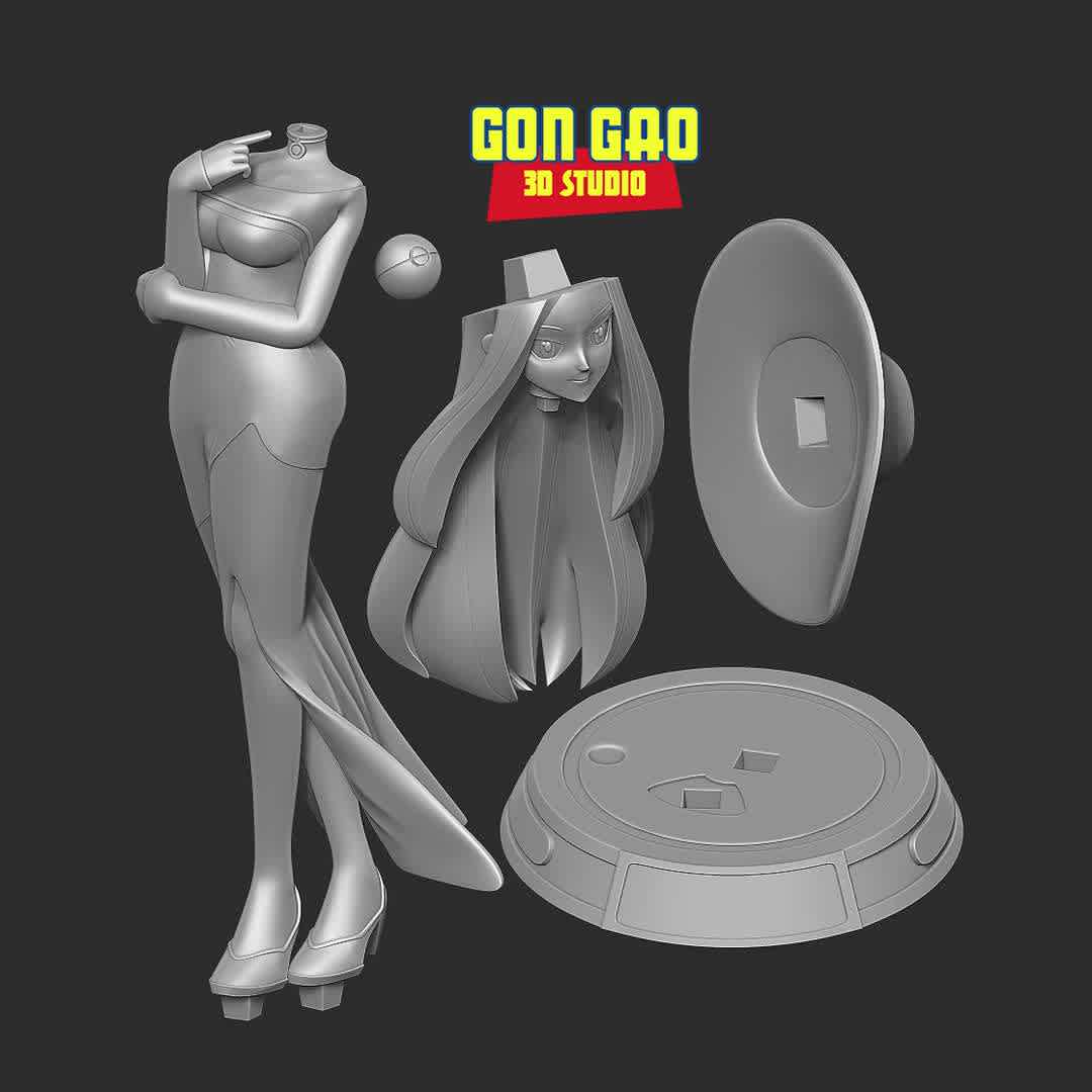 Beauty - Pokemon Masters - "A Beauty appeared in the Pokémon Masters Animated Trailer, where she, Erika, and a battled Scottie, Brock, and in a forest."

Basic parameters:

- STL format for 3D printing with 05 discrete objects
- Model height: 25cm
- Version 1.0: Polygons: 1693573 & Vertices: 910251

Model ready for 3D printing.

Please vote positively for me if you find this model useful. - Os melhores arquivos para impressão 3D do mundo. Modelos stl divididos em partes para facilitar a impressão 3D. Todos os tipos de personagens, decoração, cosplay, próteses, peças. Qualidade na impressão 3D. Modelos 3D com preço acessível. Baixo custo. Compras coletivas de arquivos 3D.