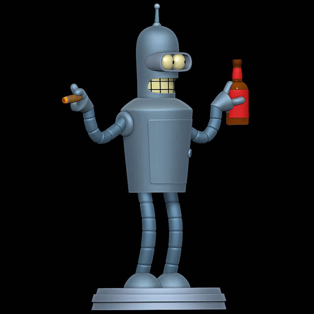 Bender Bending Rodriguez - Futurama - Classic Bender.
 - The best files for 3D printing in the world. Stl models divided into parts to facilitate 3D printing. All kinds of characters, decoration, cosplay, prosthetics, pieces. Quality in 3D printing. Affordable 3D models. Low cost. Collective purchases of 3D files.