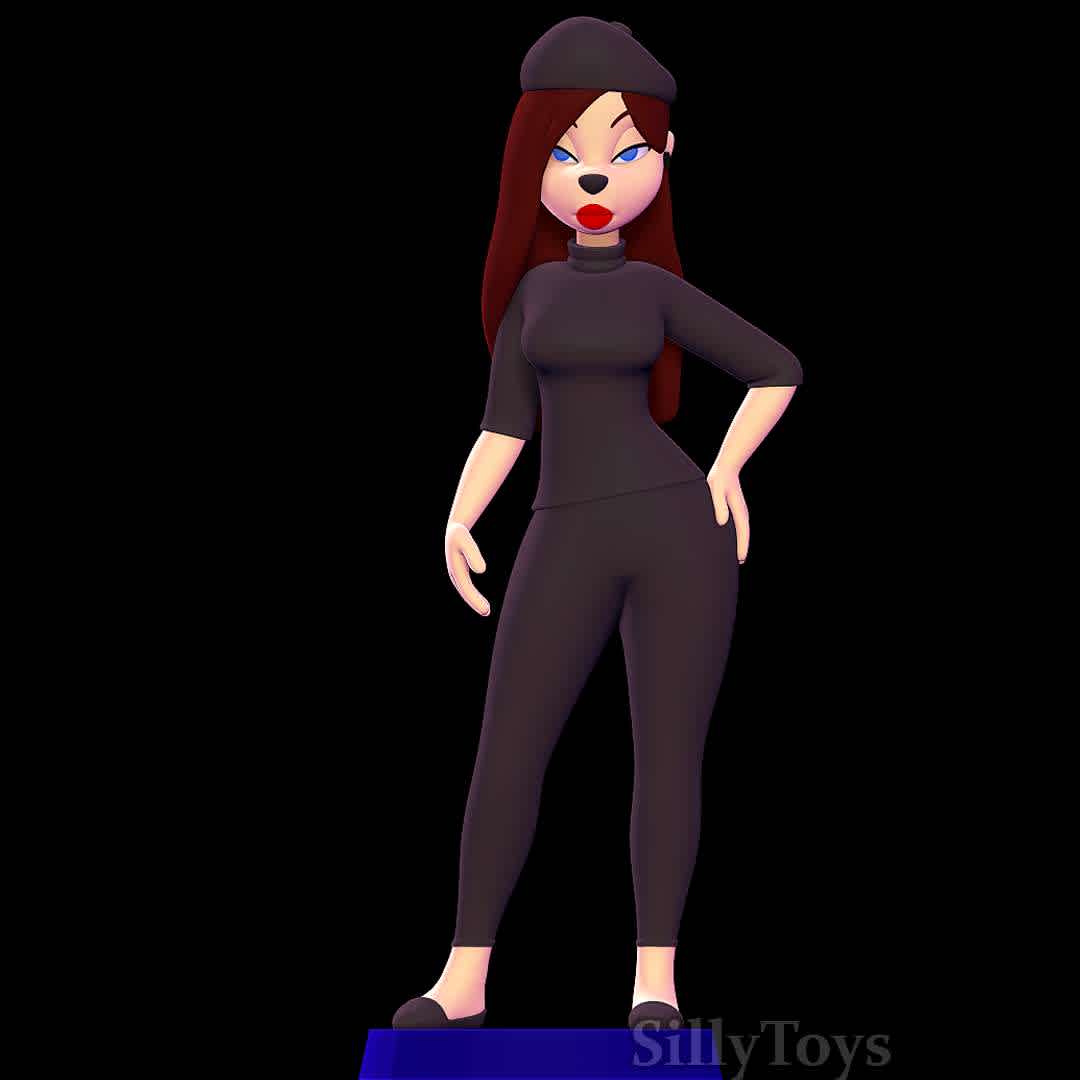 Beret Girl - An Extremely Goofy Movie - She fancy - The best files for 3D printing in the world. Stl models divided into parts to facilitate 3D printing. All kinds of characters, decoration, cosplay, prosthetics, pieces. Quality in 3D printing. Affordable 3D models. Low cost. Collective purchases of 3D files.