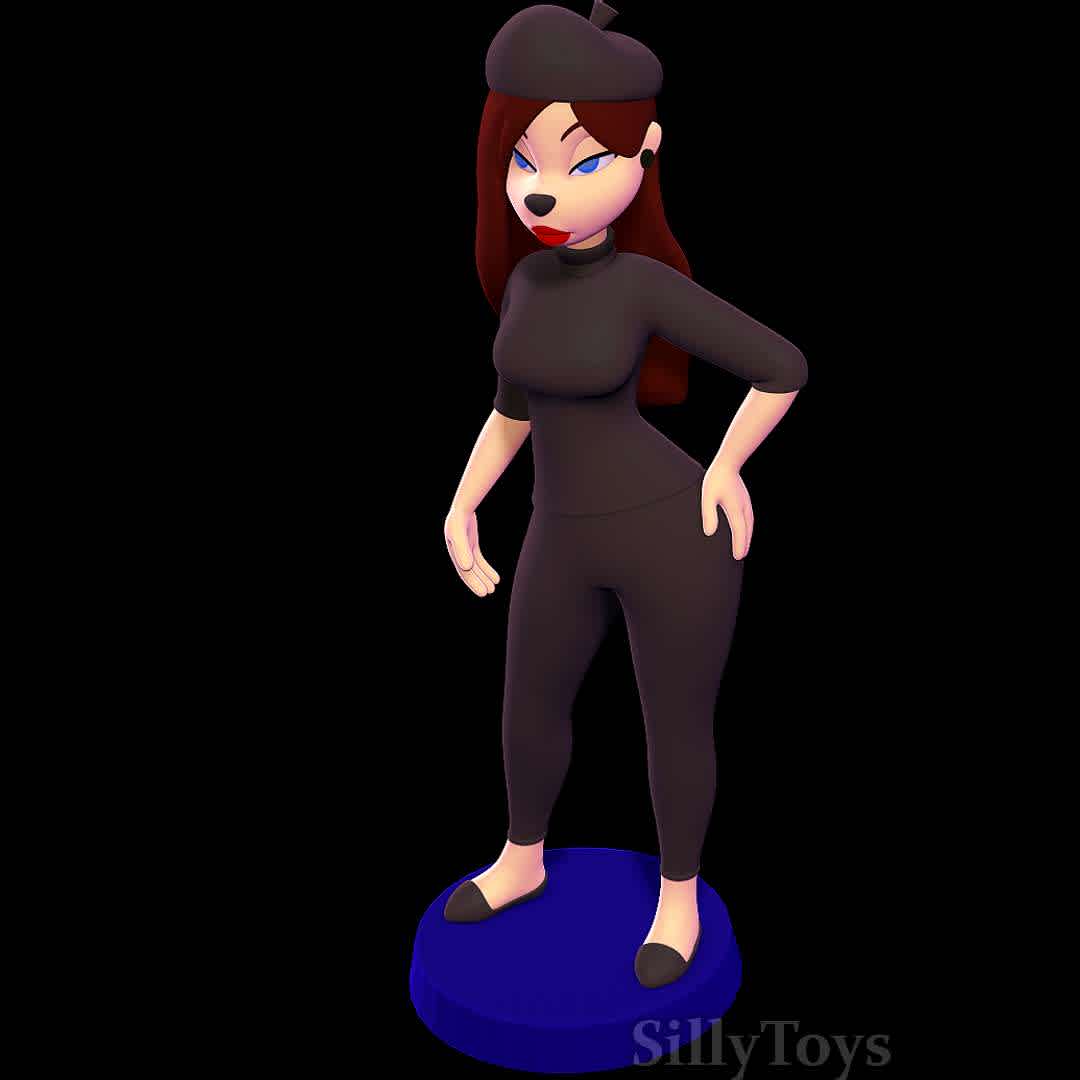 Beret Girl - An Extremely Goofy Movie - She fancy - The best files for 3D printing in the world. Stl models divided into parts to facilitate 3D printing. All kinds of characters, decoration, cosplay, prosthetics, pieces. Quality in 3D printing. Affordable 3D models. Low cost. Collective purchases of 3D files.